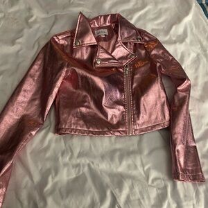 Pink Metallic Kids Jacket